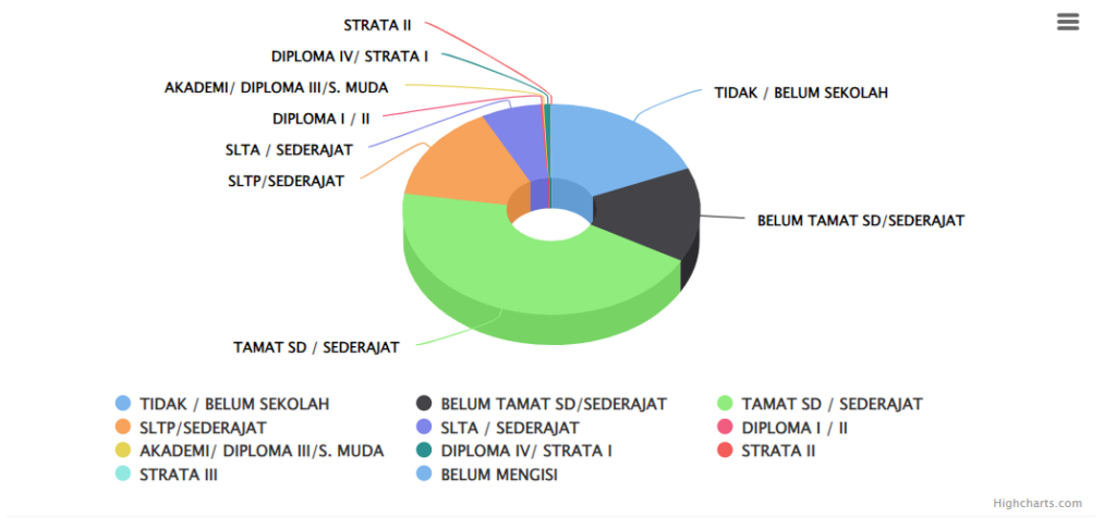 Data Demografi Berdasar Pendidikan Dalam KK