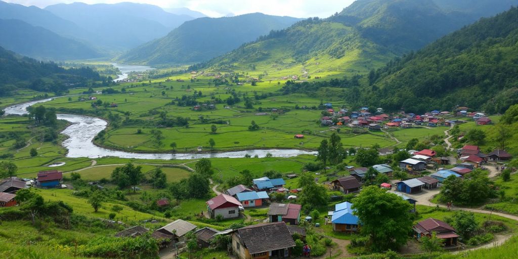 Pemandangan alam indah di Desa Bantar, Banjarnegara.