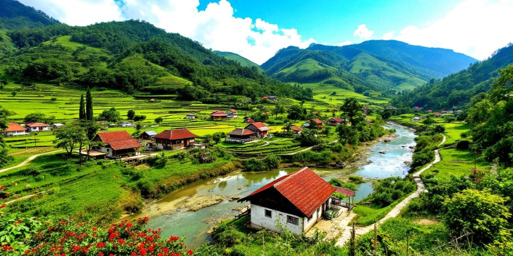 Pemandangan alam desa Bantar yang indah dan asri.